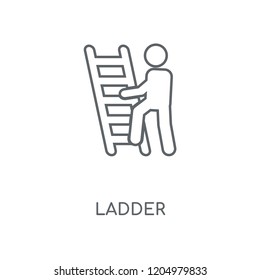 Ladder linear icon. Ladder concept stroke symbol design. Thin graphic elements vector illustration, outline pattern on a white background, eps 10.