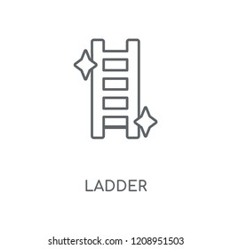 Ladder linear icon. Ladder concept stroke symbol design. Thin graphic elements vector illustration, outline pattern on a white background, eps 10.