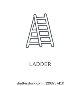 Ladder linear icon. Ladder concept stroke symbol design. Thin graphic elements vector illustration, outline pattern on a white background, eps 10.