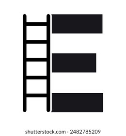 Ladder Logo combine with letter E vector template