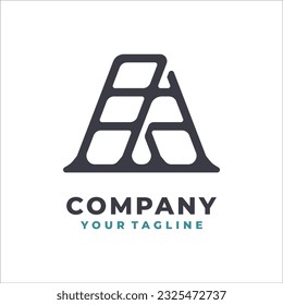 ladder logo design initial letter a