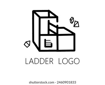 Vector de logotipo de escalera para empresas