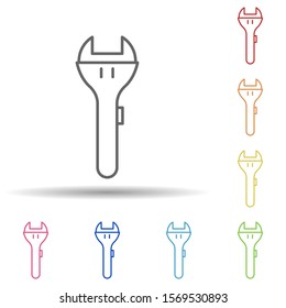 Ladder in multi color style icon. Simple thin line, outline vector of construction icons for ui and ux, website or mobile application
