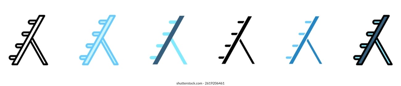Ladder multi style, mini illustration icon. use for modern concept, print, UI, UX kit, web and app development. Vector EPS 10, related to labor day, industry, worker.