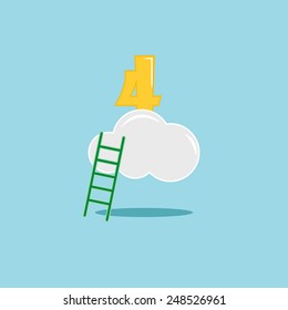 ladder with number