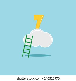 ladder with number