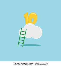 ladder with number