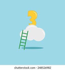 ladder with number
