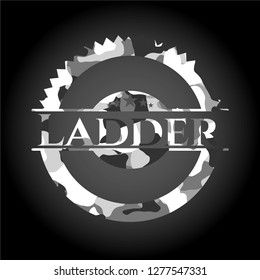 Ladder on grey camo pattern