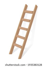 Ladder white background  Vector illustration 