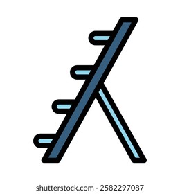 Ladder outline color icon. use for modern concept, print, UI, UX kit, web and app development. Vector EPS 10, related to industrial, business, finance, investment.