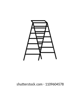 ladder outline icon. Element of construction icon for mobile concept and web apps. Thin line ladder outline icon can be used for web and mobile on white background