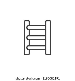 Ladder outline icon. linear style sign for mobile concept and web design. stairs simple line vector icon. Symbol, logo illustration. Pixel perfect vector graphics