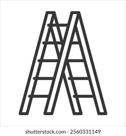 Ladder Outline Icon Vector Illustration