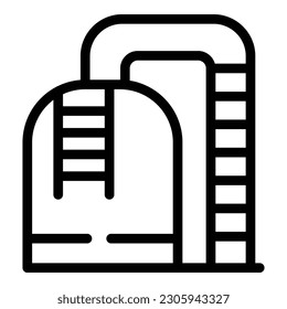 Ladder petrol tank icon outline vector. Energy fuel. Deliveru pipeline