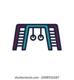 Symbol auf dem Spielplatz der Leiter. Mit Vektorgrafik gefülltes Farbsymbol für Ihre Website, Ihr Handy, Ihre Präsentation und Ihr Logo-Design.