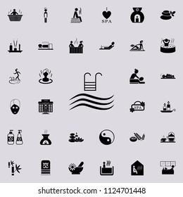 ladder of the pool icon. Detailed set of SPA icons. Premium quality graphic design sign. One of the collection icons for websites, web design, mobile app on colored background