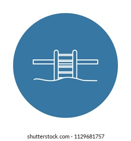 ladder of the pool icon. Element of hotel icons for mobile concept and web apps. Badge style ladder of the pool icon can be used for web and mobile apps on white background