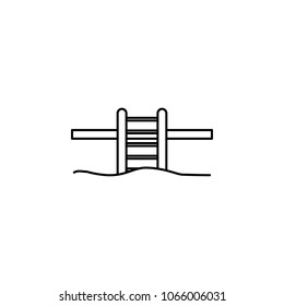 ladder of the pool icon. Element of otel and motels for mobile concept and web apps. Thin line icon for website design and development, app development. Premium icon on white background