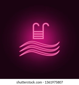 ladder of the pool icon. Elements of SPA in neon style icons. Simple icon for websites, web design, mobile app, info graphics