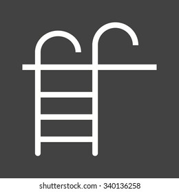 Ladder, pool, swimming icon vector image.Can also be used for housing. Suitable for mobile apps, web apps and print media.