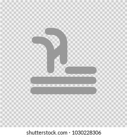 Ladder pool vector icon eps 10. Swimming flat line illustration. Simple pictogram.