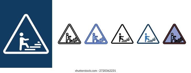 Ladder Safety  icon sets multi style collection

