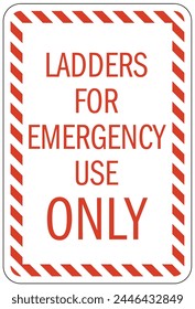 Ladder safety sign and labels