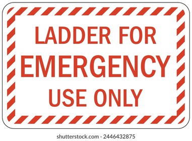 Ladder safety sign and labels