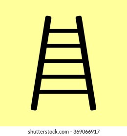 Ladder sign. Flat style icon vector illustration.