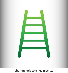 Ladder sign. Green gradient icon
