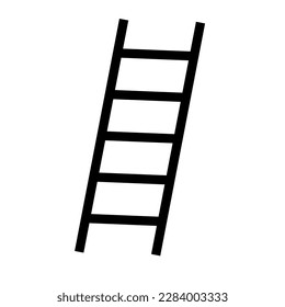 Ladder silhouette icon. Ascend. Vector.
