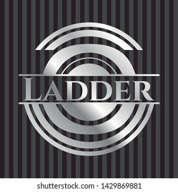 Ladder silvery emblem. Vector Illustration. Mosaic.