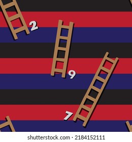 Ladder and snake vector seamless repeat pattern.