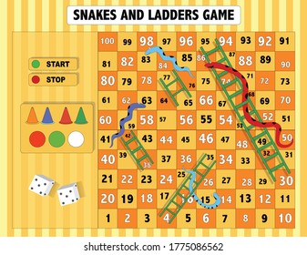 Ladder snakes game,Funny frame for children