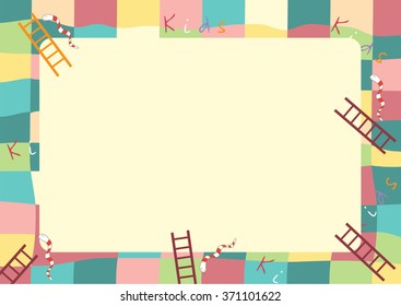 Ladder snakes game,Funny frame for children