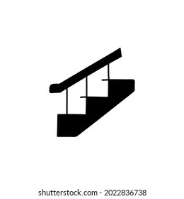 Escalera de la escalera, icono de la escalera en forma plana y sólida icono de glifo, aislado en fondo blanco 