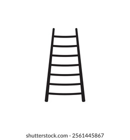 Ladder, Stairs icon. Vector flat black linear illustration for web and app..eps