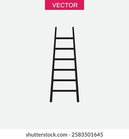 Ladder, Stairs icon. Vector flat black trendy style illustration for web and app..eps