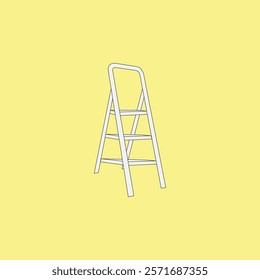 Ladder stairs vector illustration on yellow background