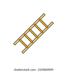 ladder, stairway icon in color, isolated on white background 