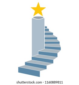 The ladder to success. For company's presentation. Refer to way up to success in business.