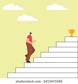 Ladder of success concept vector illustration