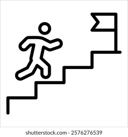 Ladder Success Icon Element For Design