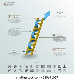 Ladder of Success Infographic Background