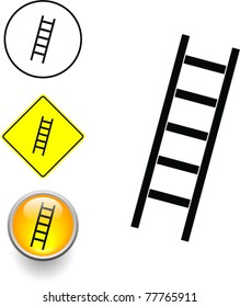 símbolo de escalera y botón