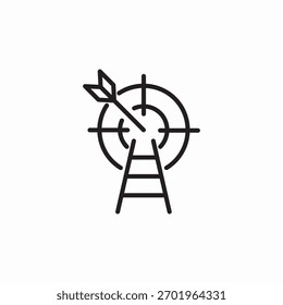 Vector de signo de icono de escalera a destino