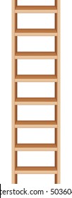 Ladder that can be endlessly extended upwards and downwards. Vector illustration.