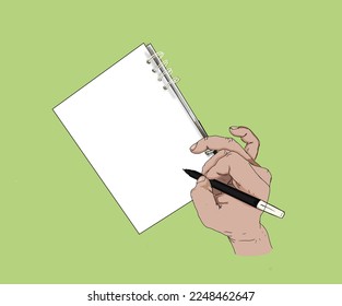 Una escalera que está escribiendo en un cuaderno con un fondo