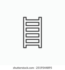 Ladder thin liner icon isolated
